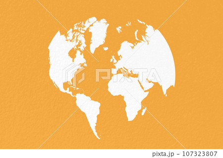 map world on pastel white paper background 107323807