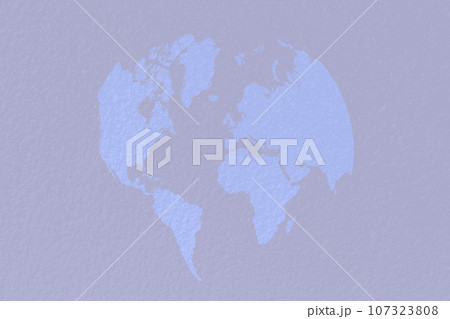 map world on pastel blue paper background 107323808