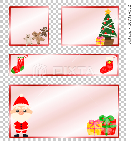Shining decorative frame with Christmas illustration Shining decorative frame with Christmas illustration 107324312