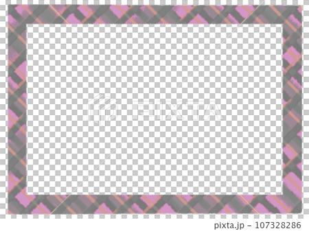 Crayon postcard pink and black checkered frame material Crayon postcard pink and black checkered frame material 107328286