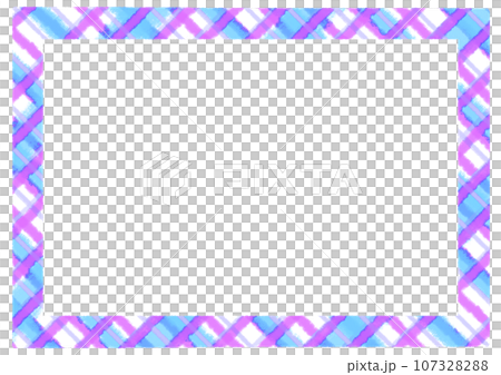 Crayon postcard blue check pattern frame material Crayon postcard blue check pattern frame material 107328288