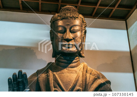 奈良　飛鳥寺　飛鳥大仏 107330145