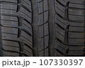 New car tire background with texture transport industry 107330397