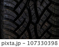 New car tire background with texture transport industry 107330398