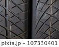 New car tire background with texture transport industry 107330401