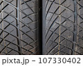 New car tire background with texture transport industry 107330402