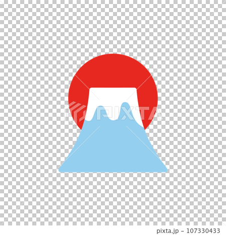 Mt. Fuji icon illustration Mt. Fuji icon illustration 107330433