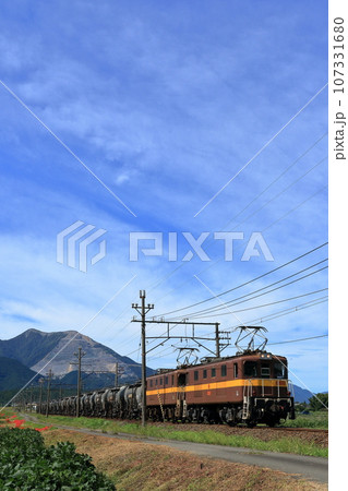 藤原岳と三岐鉄道貨物列車 107331680