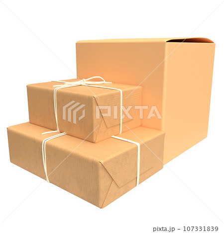 The Shipping Box for transport concept 3d rendering 107331839