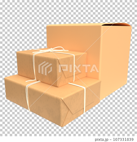 The Shipping Box for transport concept 3d rendering 107331839