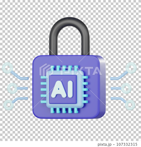 3d ai locker icon 3d ai locker icon 107332315