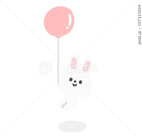 しろふわ♡うさぎさん＋ハートの風船 送料無料】うさぎ メッセージハートブーケ【浮かせてお届け】ヘリウム