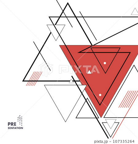 Abstract geometric background with triangles. Minimalistic technology style. Vector connect illustration 107335264