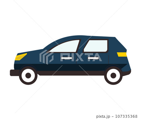 紺色の車。ベクターイラスト 紺色の車。ベクターイラスト 107335368