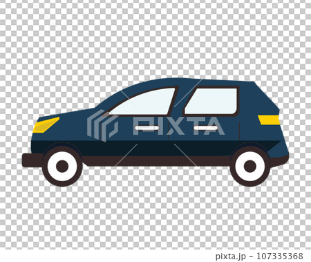 紺色の車。ベクターイラスト 紺色の車。ベクターイラスト 107335368
