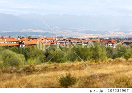 Bansko, Bulgaria summer aerial town panorama 107335967