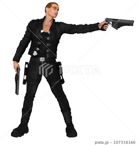Male Soldier of Fortune - sideways shot Male Soldier of Fortune - sideways shot 107338166