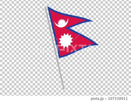 Nepal flag fluttering in the wind 107338911