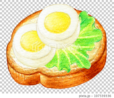 色鉛筆畫的聖誕開胃菜法國麵包開胃菜 色鉛筆畫的聖誕開胃菜法國麵包開胃菜 107339336