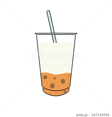 プラスチックカップのドリンク② 107339458