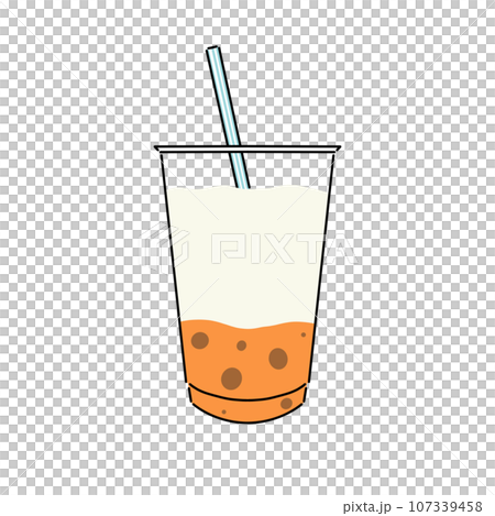 プラスチックカップのドリンク② 107339458