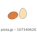 シンプル卵のイラスト素材 107340626