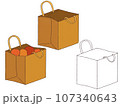 紙袋のイラスト素材 107340643