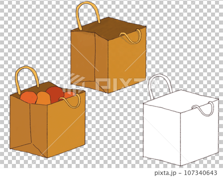 Paper bag illustration material Paper bag illustration material 107340643