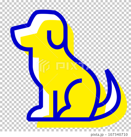 代表寵物、狗的兩種顏色樣式圖標 代表寵物、狗的兩種顏色樣式圖標 107340710