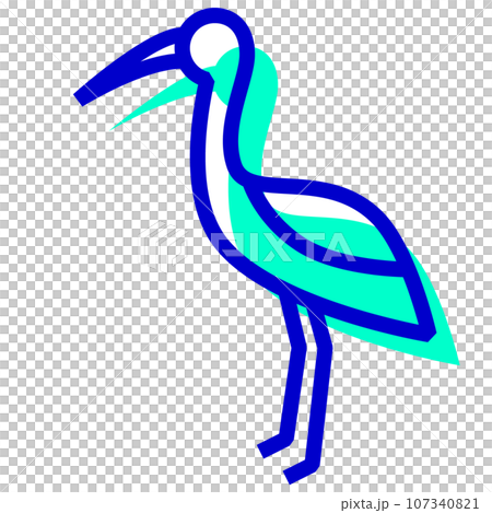 代表鳥、鶴的雙色風格圖標 107340821