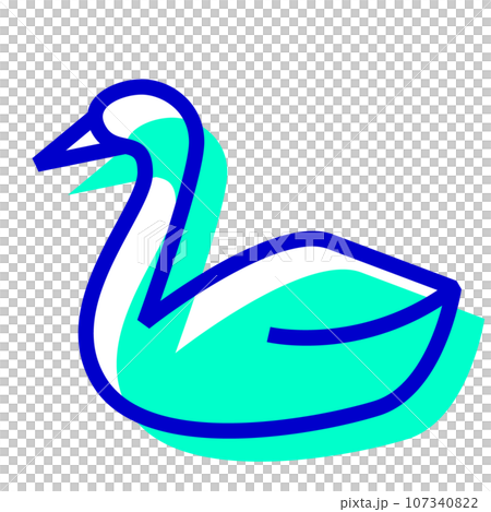 代表鳥、天鵝的雙色風格圖標 107340822