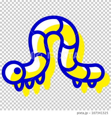 代表昆蟲、毛毛蟲的雙色風格圖標 代表昆蟲、毛毛蟲的雙色風格圖標 107341325