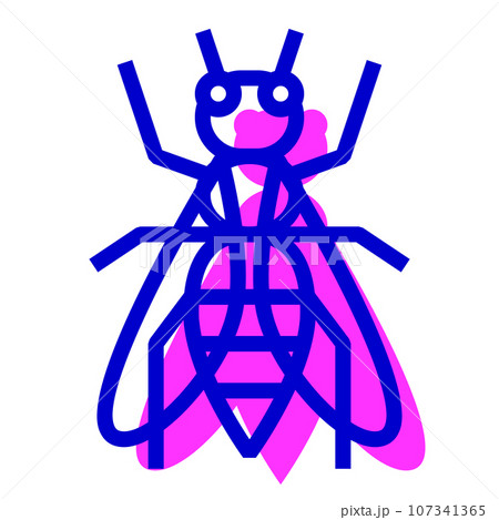 害虫、ハチを表す2色スタイルのアイコン 害虫、ハチを表す2色スタイルのアイコン 107341365