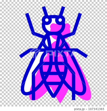 害虫、ハチを表す2色スタイルのアイコン 害虫、ハチを表す2色スタイルのアイコン 107341365