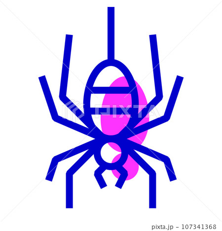 害虫、蜘蛛を表す2色スタイルのアイコン 107341368