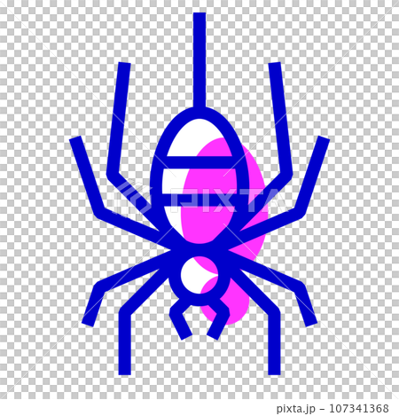 害虫、蜘蛛を表す2色スタイルのアイコン 107341368