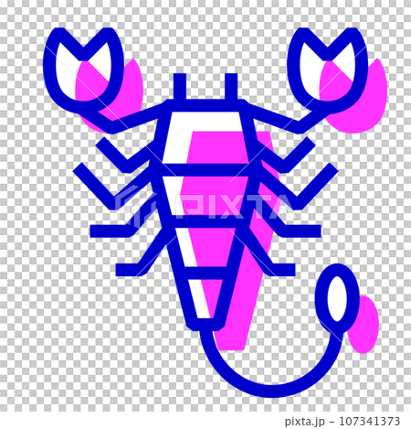 代表害蟲、蝎子的兩種顏色樣式圖標 代表害蟲、蝎子的兩種顏色樣式圖標 107341373