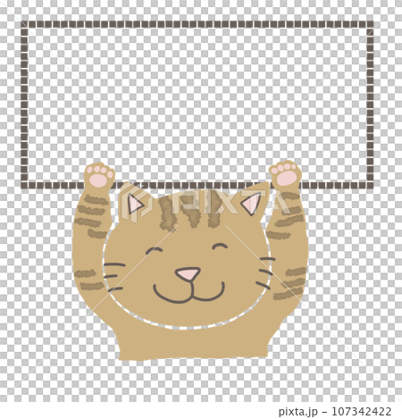 Handwritten cat frame Handwritten cat frame 107342422