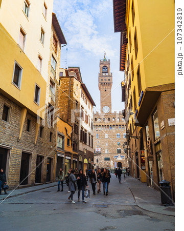 フィレンツェ　ヴェッキオ宮殿　※一部ソフトフォーカス 107342819