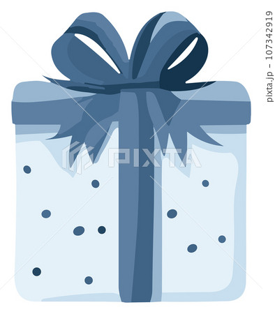 Elegant blue and pink gift box with a bow, perfect for special occasions. Elegant blue and pink gift box with a bow, perfect for special occasions. 107342919