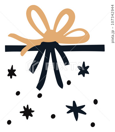 Elegant gift box with a bow, perfect for special occasions. Elegant gift box with a bow, perfect for special occasions. 107342944