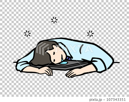 圖:一名身穿西裝的男子睡得很沉,口水流到了枕頭上的電腦上 圖:一名身穿西裝的男子睡得很沉,口水流到了枕頭上的電腦上 107343351