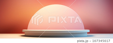Abstract minimalist arch podium 107345017