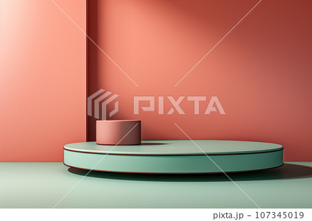 Round podium for product presentation 107345019