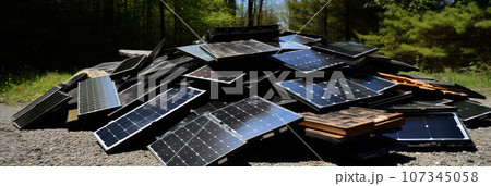 Problem of disposal and recycling of solar panels 107345058