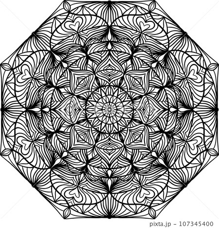 Mandala. Abstract decorative element. 107345400