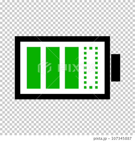 Battery icon blinking vector Battery icon blinking vector 107345887