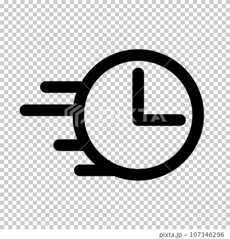 時間が進む時計のアイコン・至急 107346296