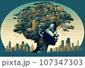 African woman. Generated with AI 107347303