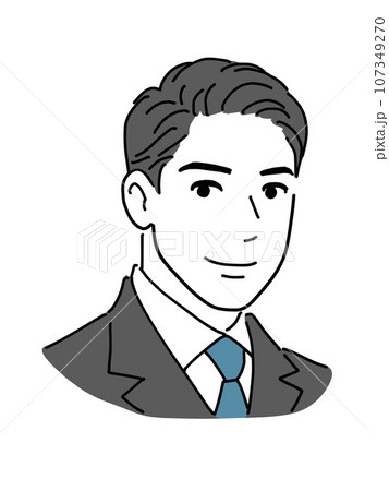 かっこいい髪型の男性会社員 かっこいい髪型の男性会社員 107349270